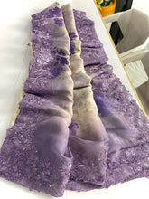 Organza Digital Printed Embroidered Saree